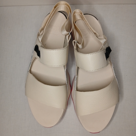 Sorel Sport Sandals Cream Pink Platform Snake Print Women’s 12 - Picture 4 of 10